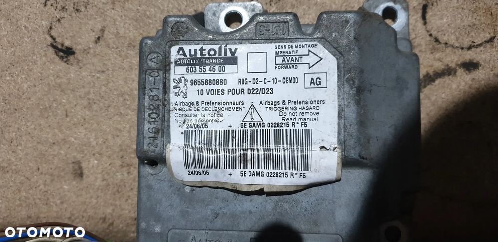 Peugeot 407 Moduł Poduszek Sensor AirBag 603554600 - 3