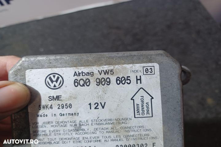 Calculator airbag 6Q0909605H Skoda Fabia 6Y [1999 - 2004] Hatchback 5 - 4