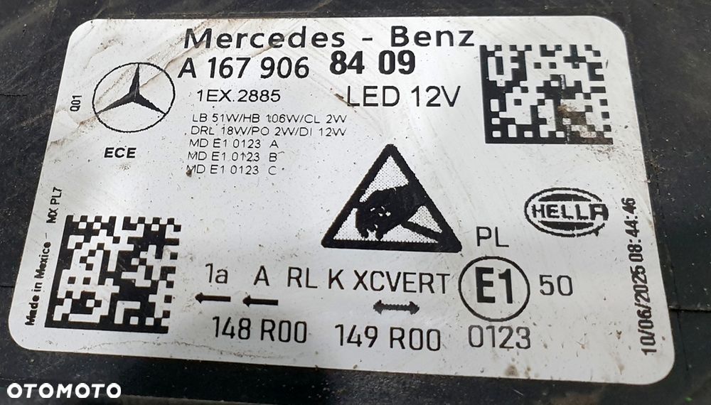 Mercedes GLE W167 Reflektor Prawy A1679068409 - 12