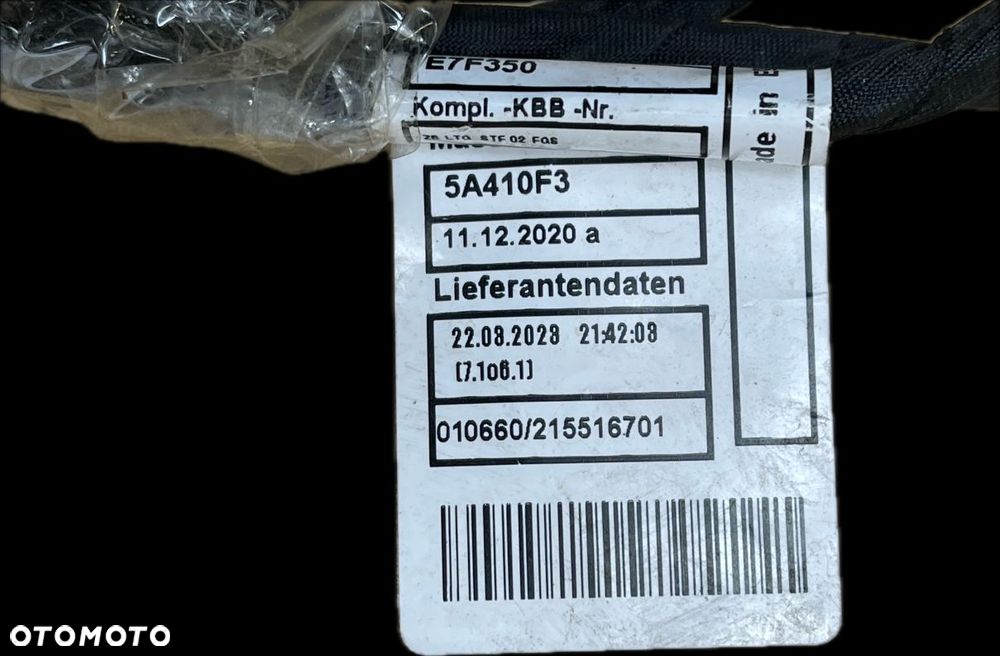 BMW 2 U06  WIĄZKA INSTALACJA CZUJNIKÓW PDC PRZÓD 5A410F7 5A410F3 - 4