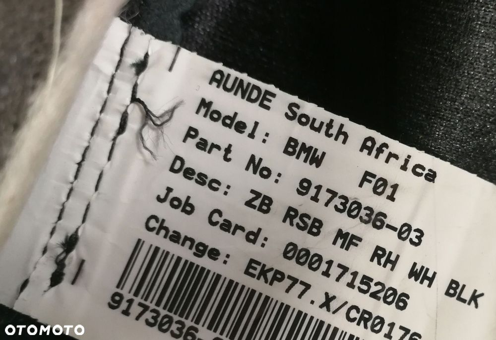 poszycie skórzane oparcia prawy tył skóra BMW F01 - 6