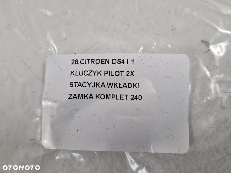 CITROEN DS4 I 1 KLUCZYK PILOT 2X  STACYJKA WKŁADKI ZAMKA KOMPLET - 10