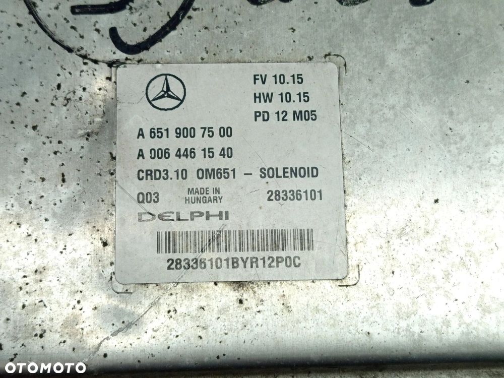 KOMPUTER STEROWNIK SILNIKA MERCEDES C W204 E W212 2.2 CDI A6519007500 - 5