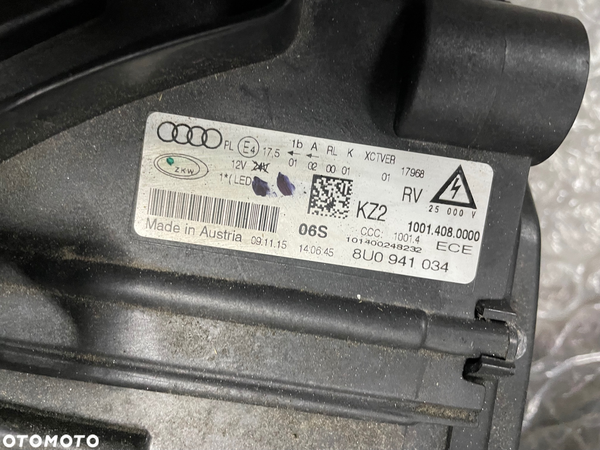 LAMPA PRAWA FULL LED AUDI Q3 I 8U0 8U0941034 ORYGINAŁ - 8
