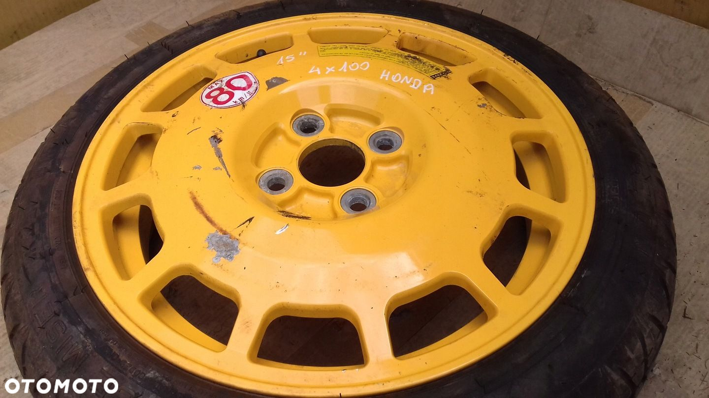 KOŁO DOJAZDOWE ALUMINIOWE 4x100 R15 DUNLOP T25/70/D15 HONDA - 2