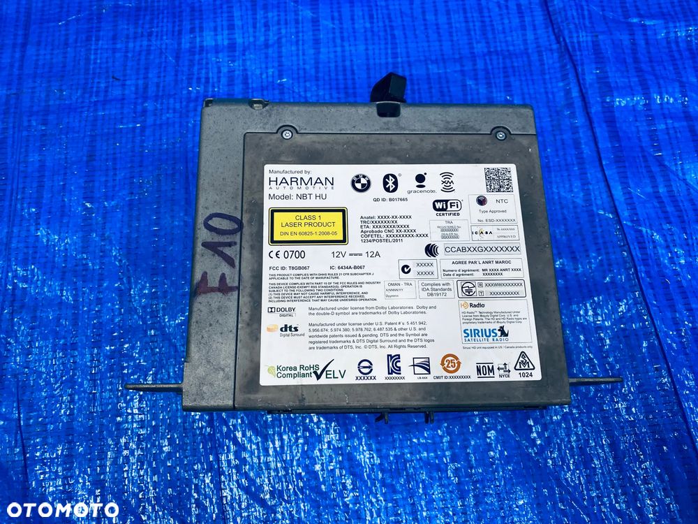 STEROWNIK CZYTNIK RADIA MODUŁ NAWIGACJI RADIO BMW F01 F02 F10 F11 F30 F31 ; 9289615 931104001 9311040 RADIOODTWARZACZ ORYGINAŁ - 8