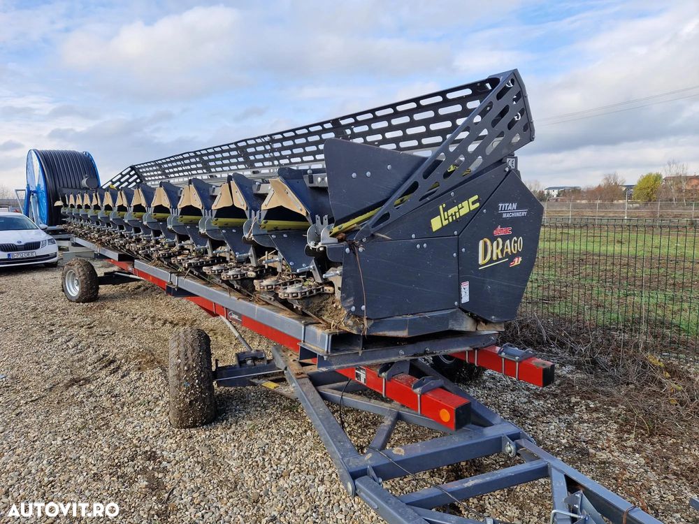 Olimac DRAGO GT 12 RANDURI HEADER PORUMB CU CARUCIOR TRANSPORT COCHET 4WD 9.15M - 3