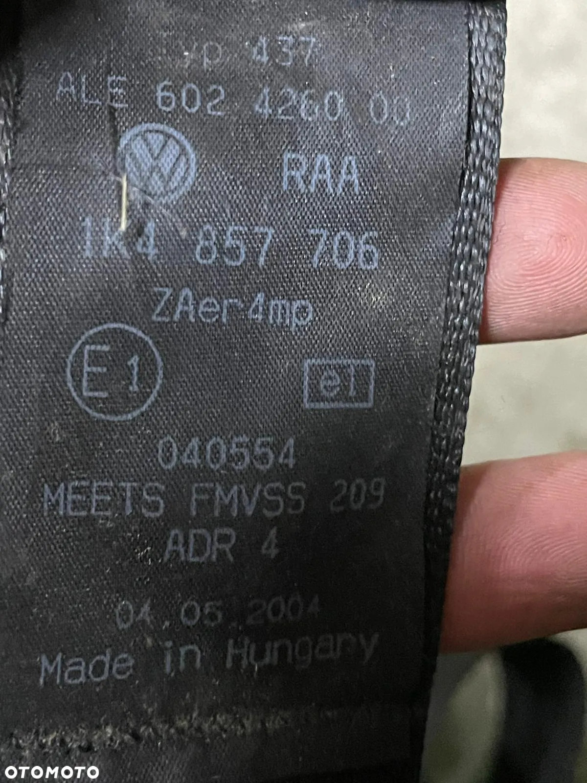 Pas pasy bezpieczeństwa przód przednie lewe prawe lewy prawy VW Volkswagen Golf V 5 1K4857705D 1K4857706 - 4
