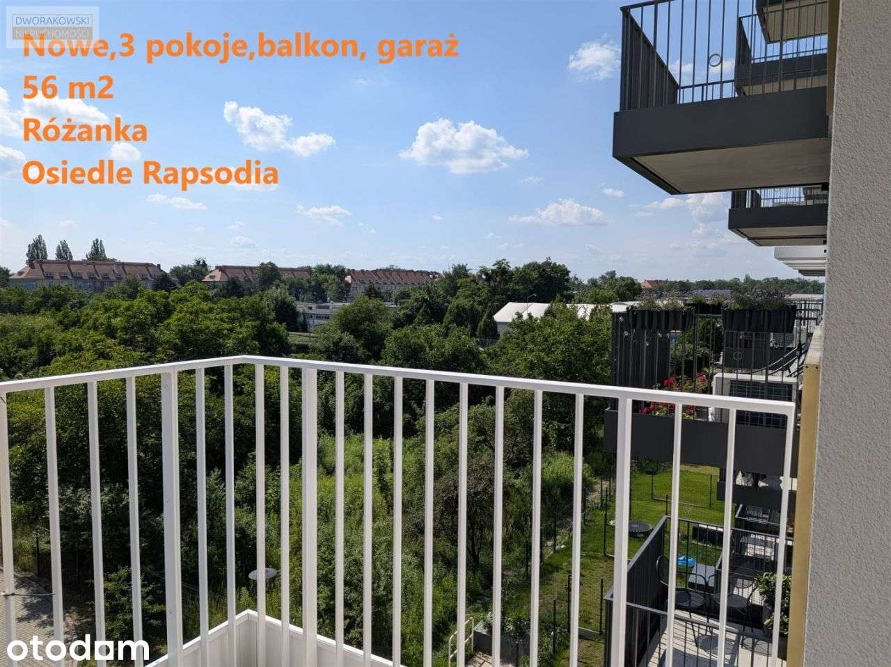 Nowe 3 pokoje, balkon, 56 m2 Różanka