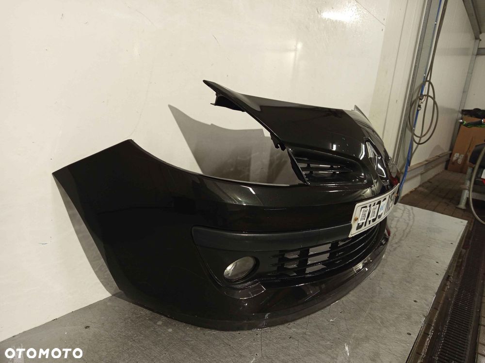 + ZDERZAK PRZÓD PRZEDNI RENAULT CLIO 3 III 185 NV676 CZARNY HALOGENY - 2