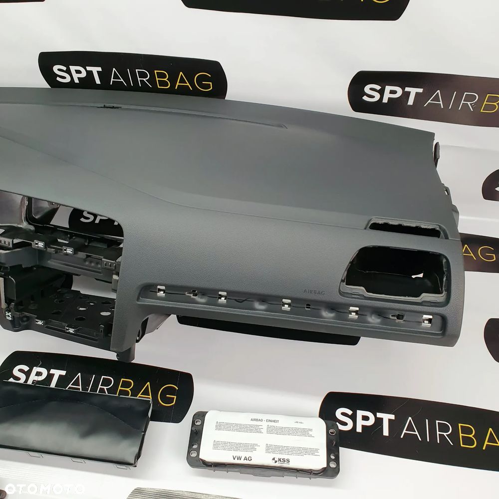 VW GOLF VII 7 DESKA ROZDZIELCZA KONSOLA KOKPIT PULPIT PODUSZKI AIRBAG AIR BAG PASY KIT SET - 3