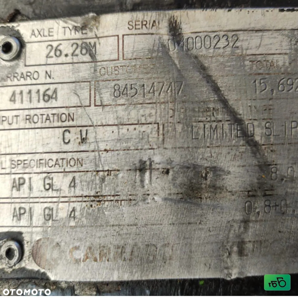 Obudowa Przedni most 383700 Carraro CNH 47485295 New Holland LM 7.42 - 11
