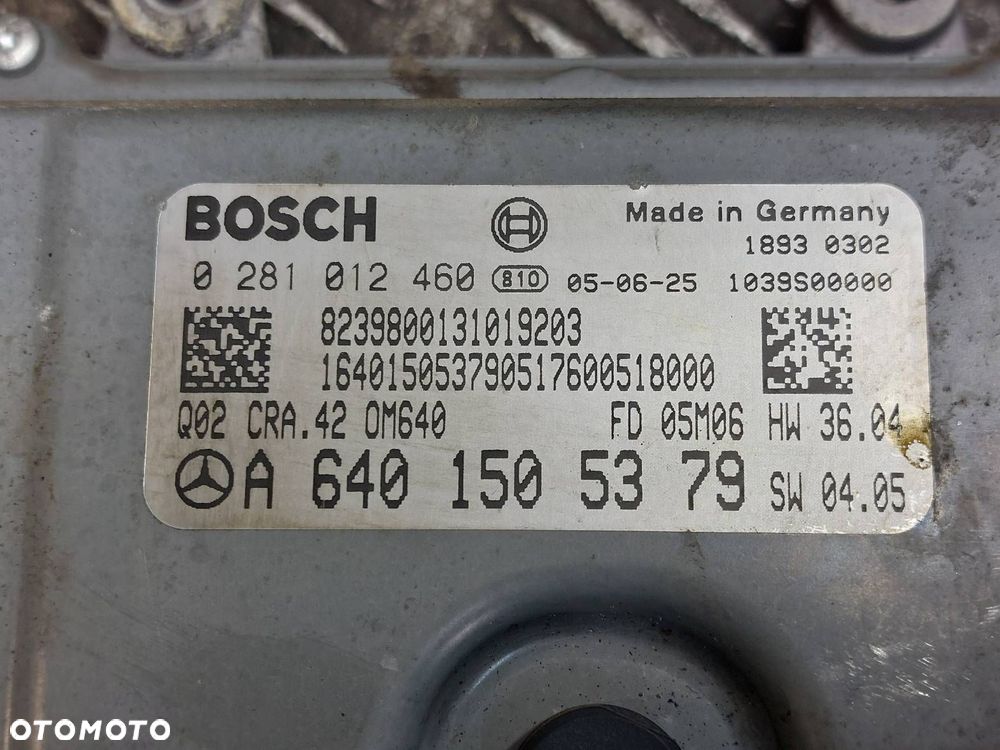 ZESTAW STARTOWY MERCEDES W245 2.0 CDI A6401505379 0281012460 1695451508 - 2