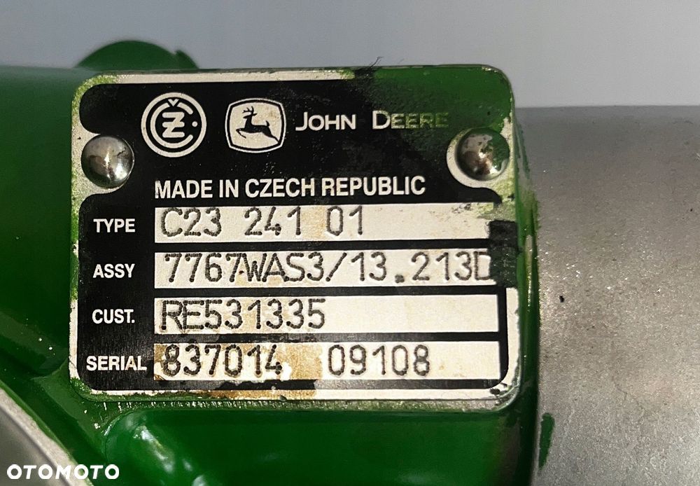 turbosprężarka john deere re531335 re550932 re556694 + rabat 800zł opis - 4