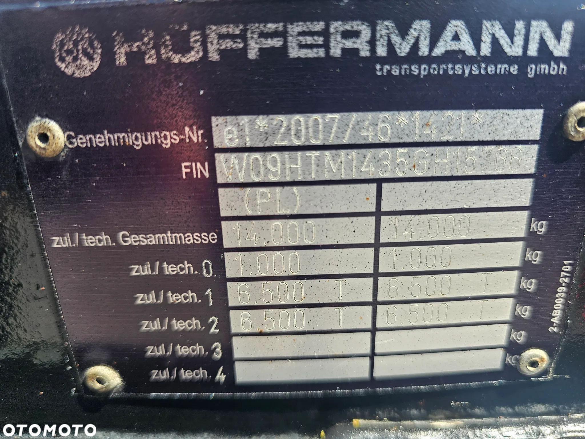 Huffermann TANDEM DO BRAMOWCA I HAKOWCA Ład.12 ton - 13