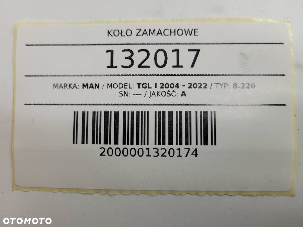 KOŁO ZAMACHOWE MAN TGL I 8.220 EURO 5 - 6