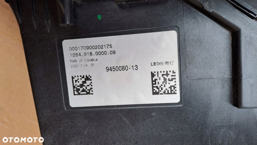BMW 7 G70 PRAWA LAMPA LED DO JAZDY DZIENNEJ PRZÓD ŁADNA UŻYWANA 9450080-13 - 4