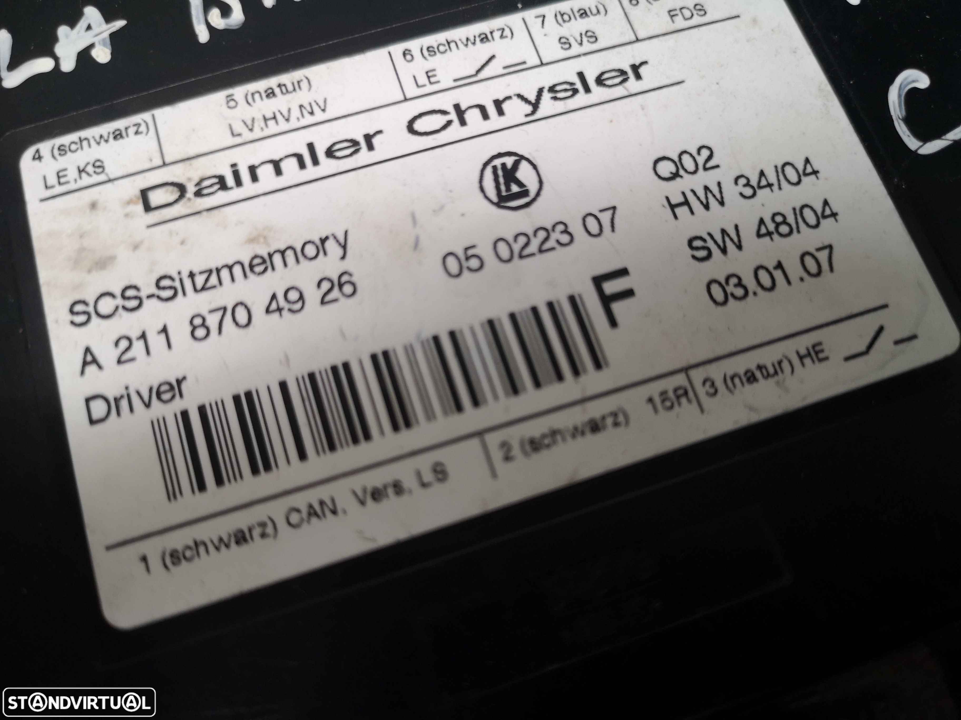 Centralina modulo  de banco  Mercedes w211 w164 ML GL R Class e 2006-2009 (2x no estoque) - 5