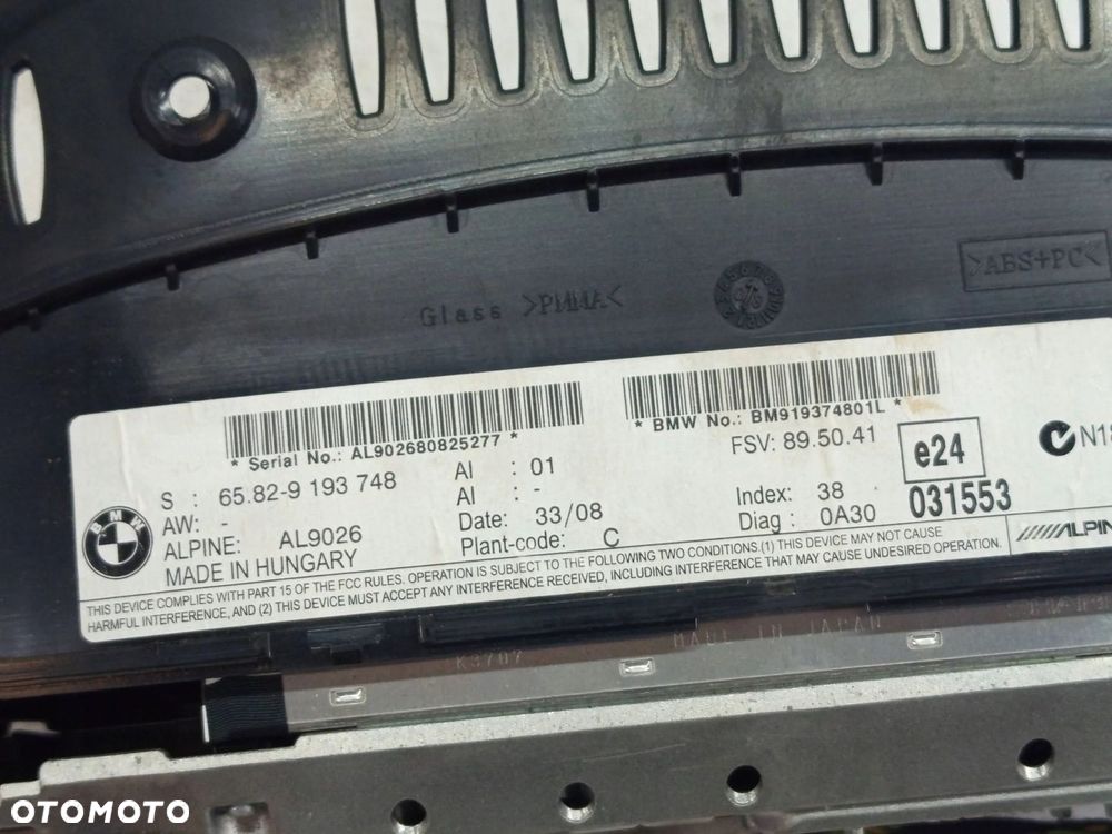 BMW 3 E90 E91 LCI LIFT WYŚWIETLACZ MONITOR NAWIGACJI 9193748 - 6