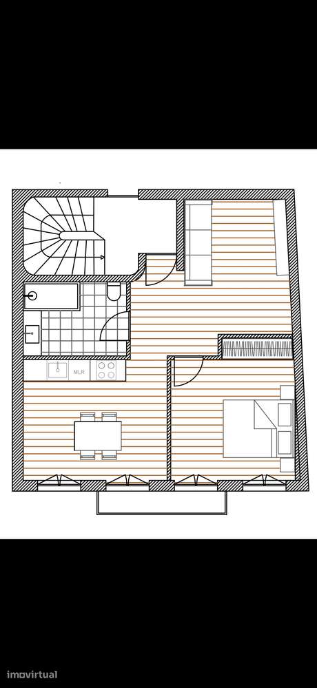 Apartamento T1+1 remodelado no centro cidade na praça do Almada - Grande imagem: 2/2