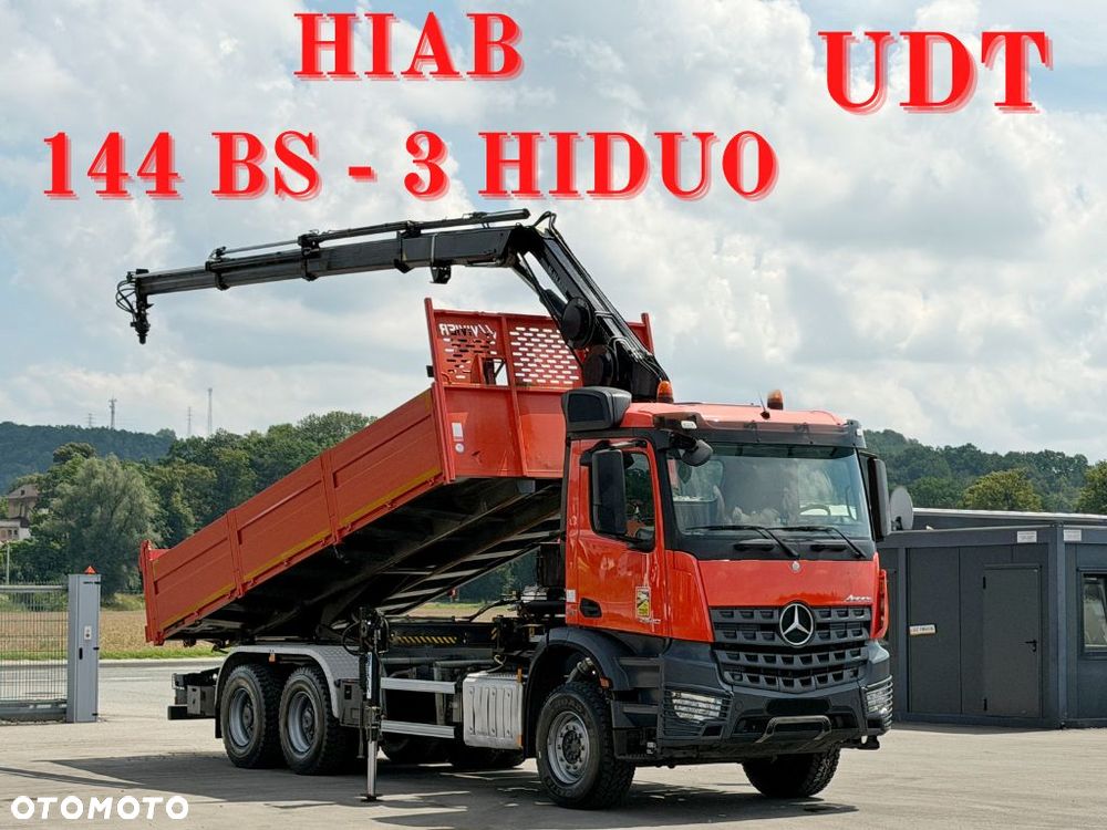 Mercedes-Benz AROCS 2640 * SKRZYNIA 6,50 m * HIAB 144 BS - 3 + PILOT / 6x4 - 1