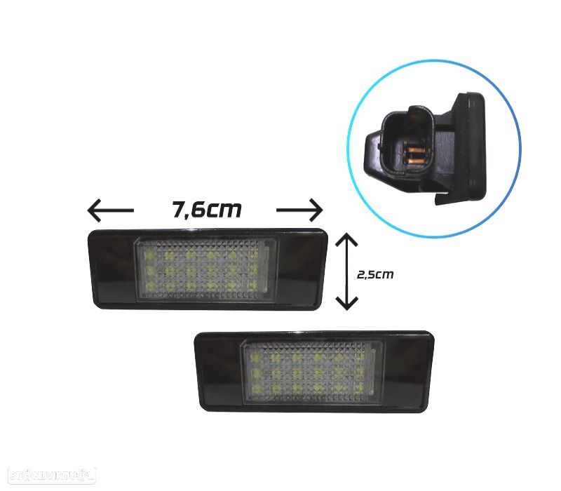 LUZ DE MATRICULA LED PARA PEUGEOT - TIPO 2 - 1