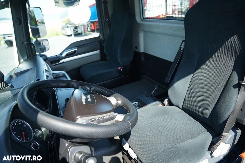 MAN TGM 18.340 / 4X2 / BASCĂLĂTOR 3 DIRECȚII / HIDRODOXIE LATERALĂ / BORDMATIC + HDS FASSI F165.0.22 / ROTATOR / GRAPER / TELECOMANDĂ / EURO - 30