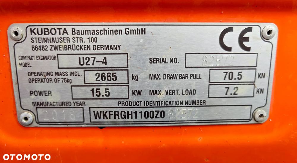 Kubota U 27 - 4 - 12