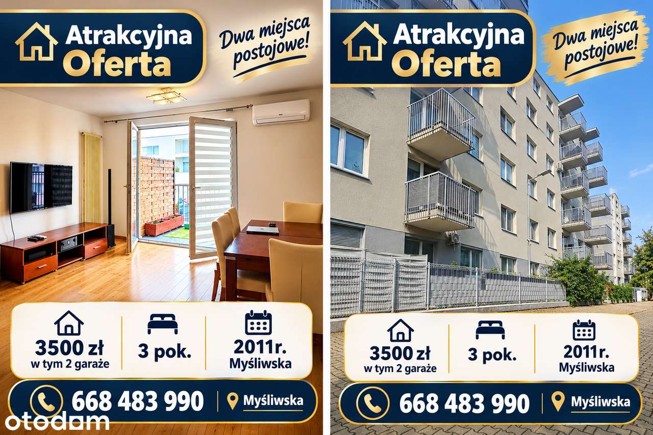 3100zł Cena z dwoma Garażami,OKAZJA! Nowe,Myśliwska,Rodzinie,Rezerwuj