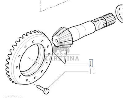 New Holland T7000 T7030 Zestaw Ataku Kół Wałek Atakujący + Koło Talerzowe 10x34 CZĘŚCI 84273807