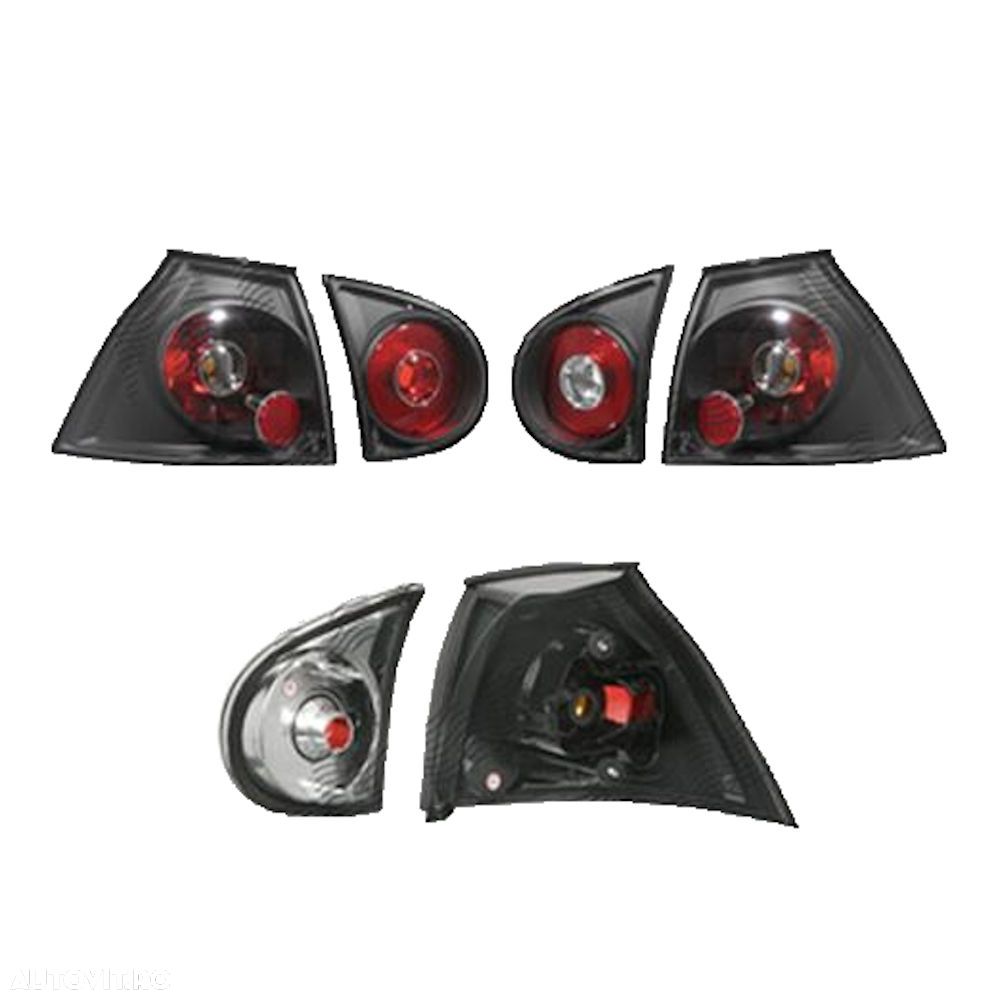 Set stopuri VW Golf 5 (1k), 10.2003-05.2009, Hatchback, stanga+dreapta, negru, transparent; cu lampa interioara; cu locas bec; tuning, - 1