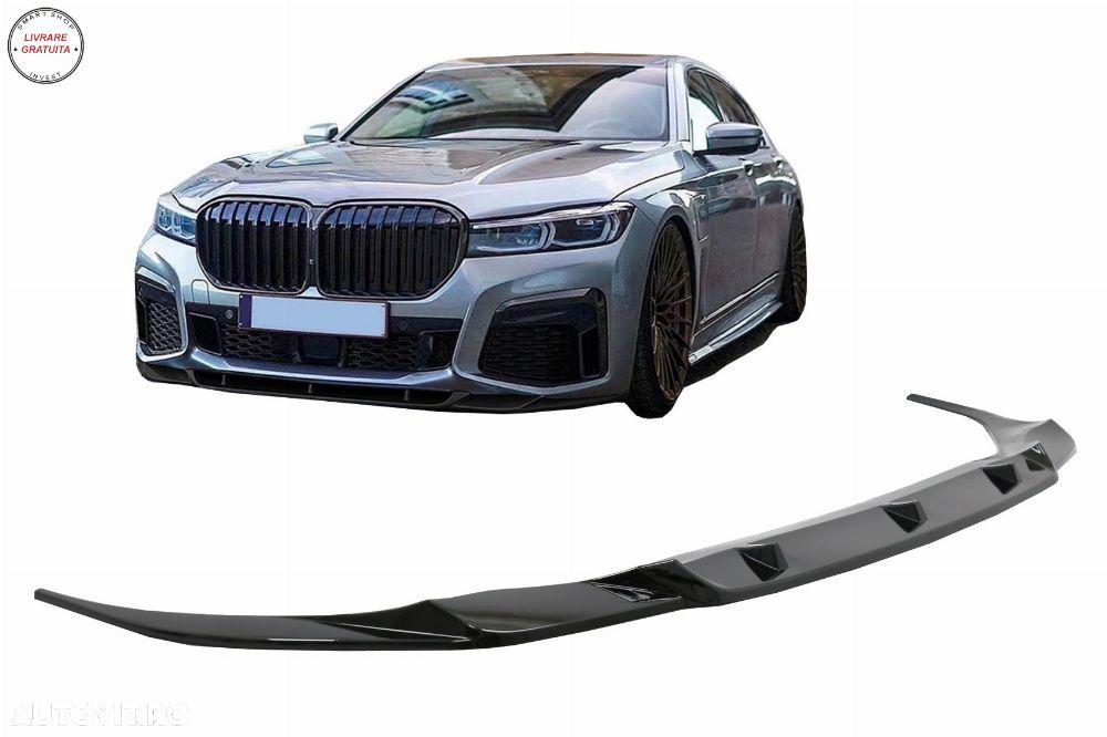 Prelungire Bara Fata Negru Lucios BMW 7 Series G11 G12 LCI M Sport (02.2019-) Negr- livrare gratuita - 1