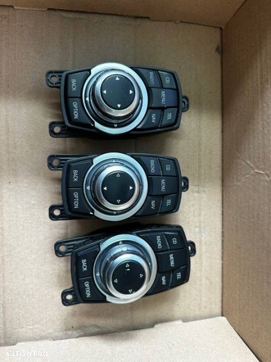joystick iDrive comanda buton navigație GPS meniu bmw F07 F01 seria 5 seria 7 model cu 10 pini mufa lată - 1