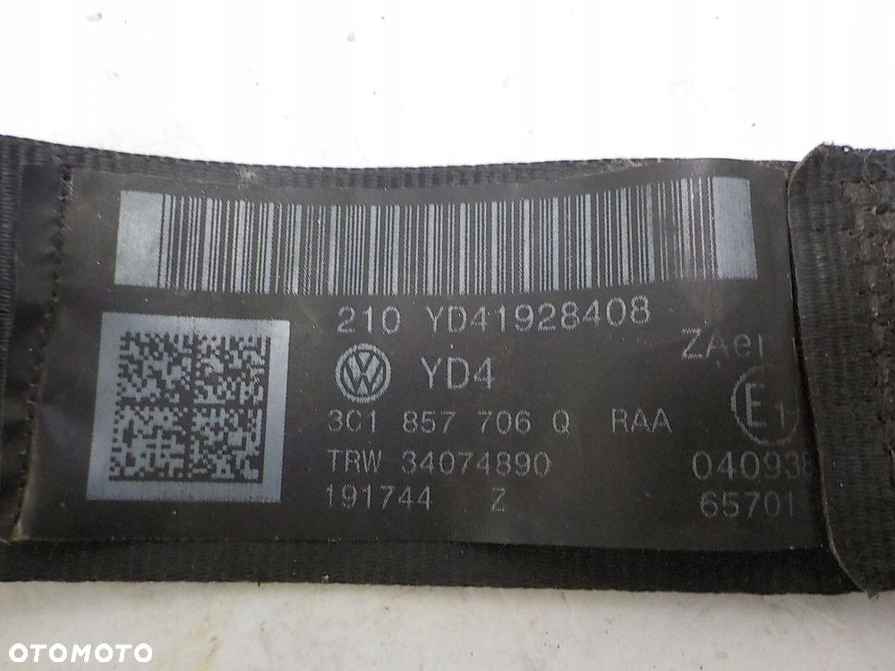 VW PASSAT B6 PAS BEZPIECZEŃSTWA NAPINACZ PRAWY 3C1857706Q 34074890 - 4