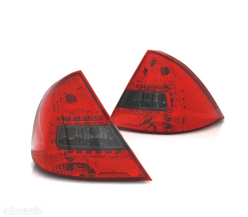 FAROLINS TRASEIROS FORD MONDEO MK3 00-07 LED VERMELHO FUMADO - 1