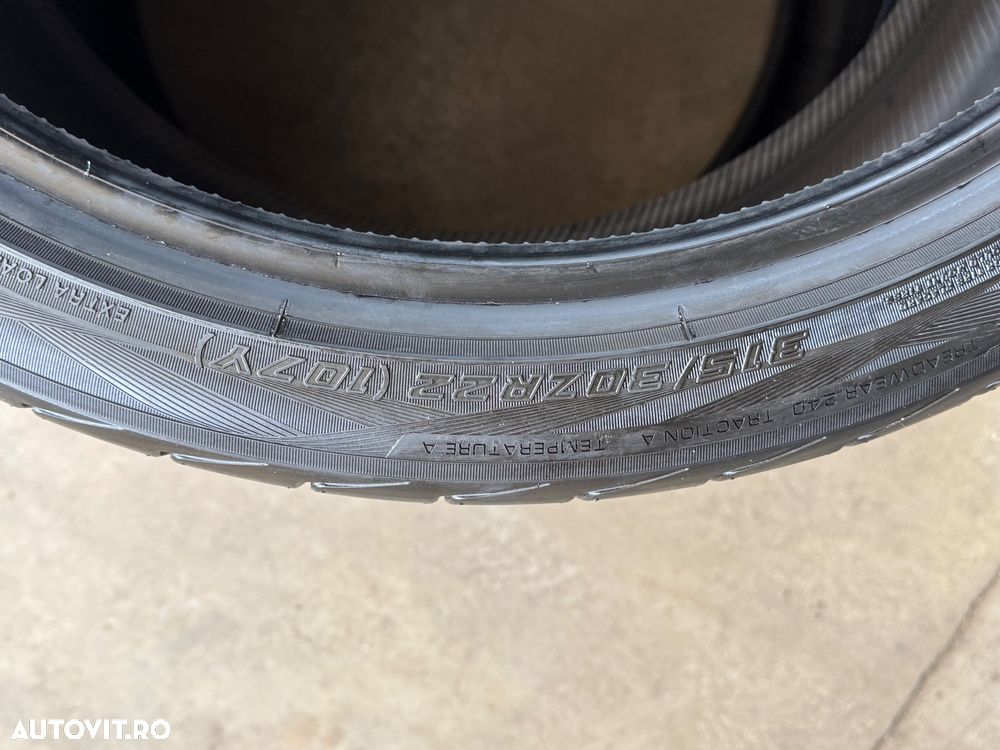 Vând 2 anvelope 315/30/22 Yokohama de vară foarte bune - 8