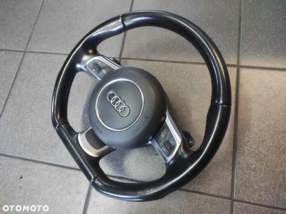 AUDI A3 8P TT LIFT 08-12R S LINE KIEROWNICA MULTIFUNKCJA ŁOPATKI SKÓRZANA 3 RAMIENNA ŚCIĘTA  WYSYŁKA !!!!! - 5
