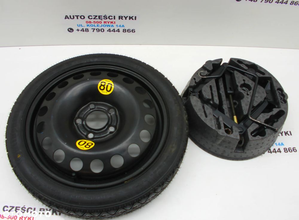 Saab 9-5 9-3  koło dojazdowe zapas lewarek podnośnik zestaw - 1