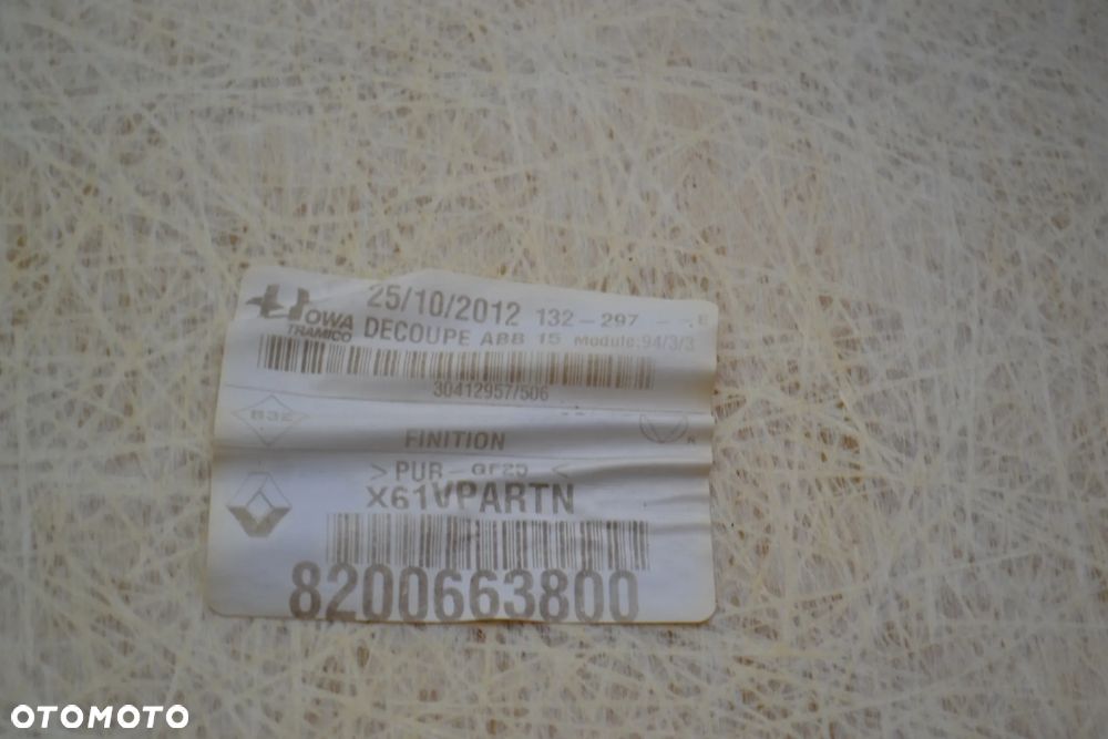 MERCEDES CITAN W415 RENAULT KANGOO PODSUFITKA TYŁ TYLNA 8200663800 POMORSKIE - 5
