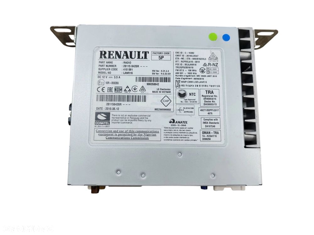 RADIO NAWIGACJA GPS RENAULT KADJAR LIFT (2018-2022) 1.3 TCE 140KM 281158426R - 5