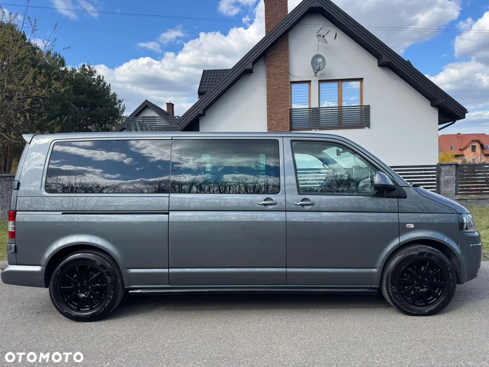 Volkswagen TRANSPORTER T5 L2H1 LIFT DŁUGI Klima Tempomat Navi Kamera Skóry Dubel Kabina 6os Brygadówka - 4