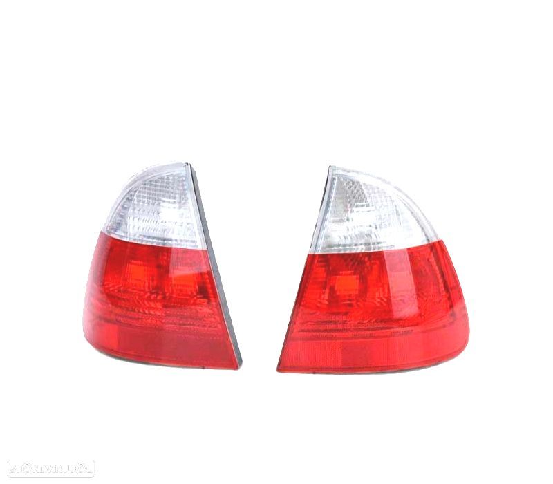 FAROLINS EXTERIORES BMW E46 TOURING 01-05 BRANCO VERMELHO - 1