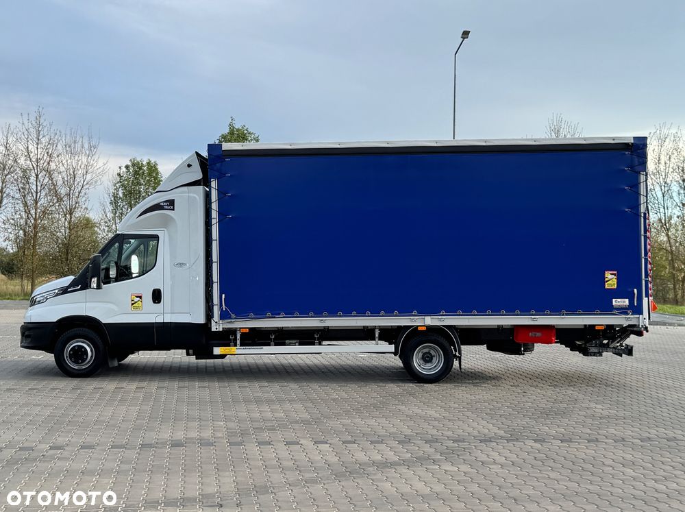 Iveco Daily 2023r Hi-Matic‼️72C18‼️Winda Dhollandia 1000KG // Plandeka 15 Palet 2x Firanka + dach zsuwany + regulacja wysokości ‼️Spanie z tyłu WEJKAMA Wysokość rampowa Full LED Tempomat Salon Polska DMC7200KG Faktura Vat 23% TwinCab - 10