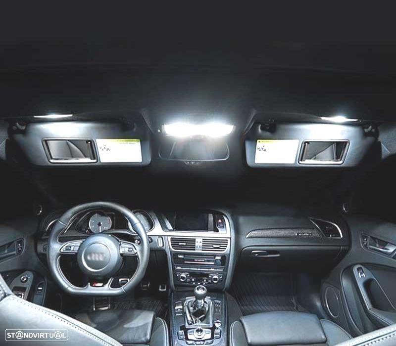 KIT COMPLETO DE 19 LÂMPADAS LED INTERIOR PARA AUDI A4 ALLROAD QUATTRO 2009-2015 - 4