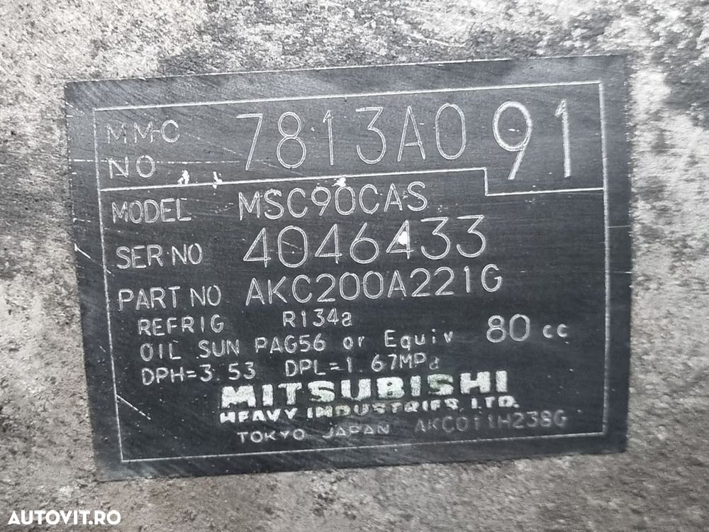 Compresor clima Citroen C - Crosser 2.2 D 2007 - 2012 4HN (1277) 7813a091 - 4