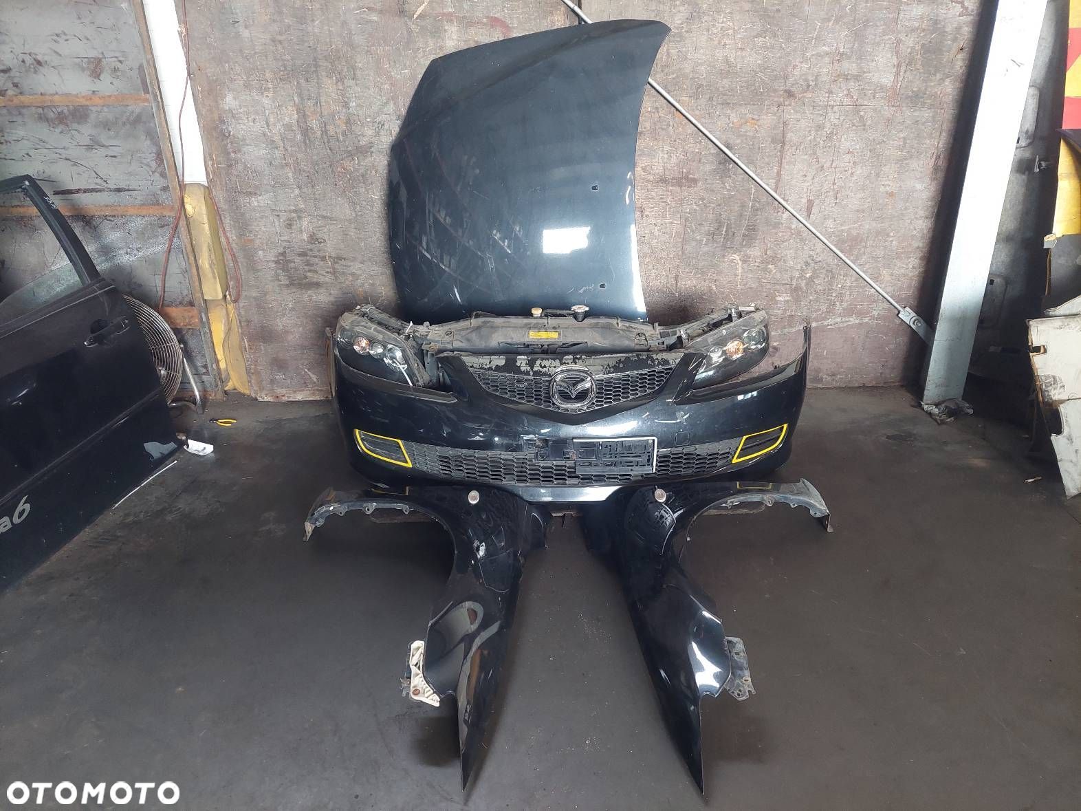 KOMPLETNY PRZÓD MASKA ZDERZAK BŁOTNIKI LAMPY MAZDA 6 I LIFT GG GY 16W - 1