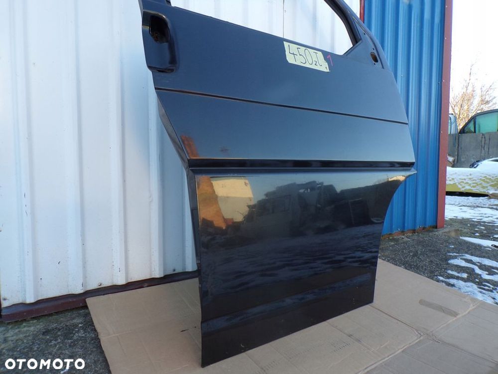VW T4 TRANSPORTER CARAVELLE 96- DRZWI PRZÓD PRAWE BEZ RDZY CZARNY METALIK - 5