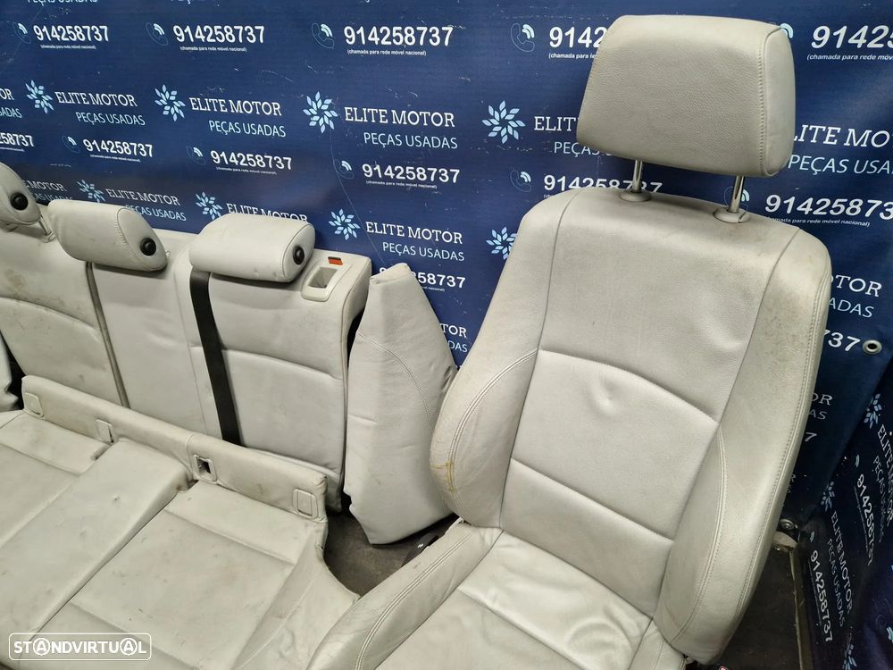 Jogo de bancos usados BMW SERIE 1 PACK M 5 PORTAS BMW E87 E81 PELE CINZA QUARTELAS - 7