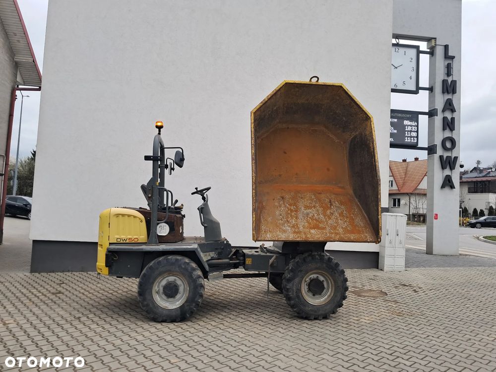 Wacker Neuson DW 50 WOZIDŁO OBROTOWE hydrostat automat ład. 5 t ton obrót + kiper ROK 2016 silnik DEUTZ mocne 74KM TURBO oświetlenie drogowe lusterka jazda szybka/wolna Terex ta6s ausa d600 apg Thwaites 6  Mecalac Jcb kierunkowskazy WYWROTKA DUMPER 4x4 budowlane sprawne - 8