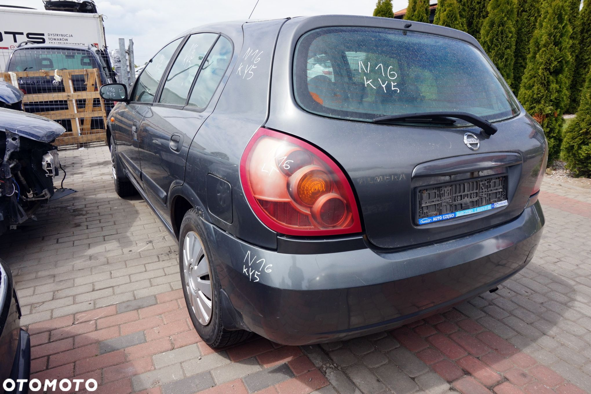 NISSAN ALMERA II N16 LIFT 5D HB 2005 KY5 1.5 16V QG15DE 98KM SZARY na części - 3